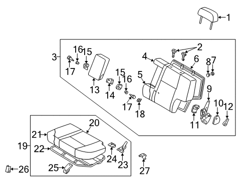 Trim Assembly-Rear Seat Back,L Diagram for 88670-1W305