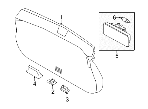 2020 Nissan Rogue Interior Trim - Lift Gate Diagram