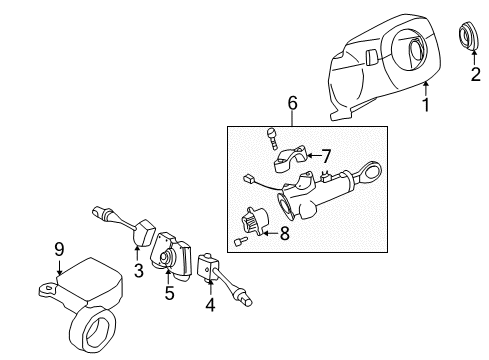 Lock Set-STEERI Diagram for 48700-6J385