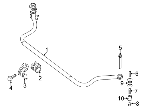 2020 Nissan NV 3500 Stabilizer Bar & Components - Front Diagram
