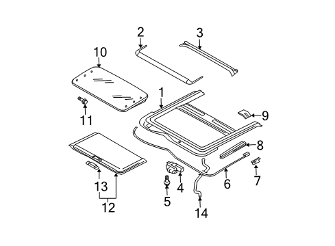 Motor Assembly-SUNR Diagram for 91295-AM815