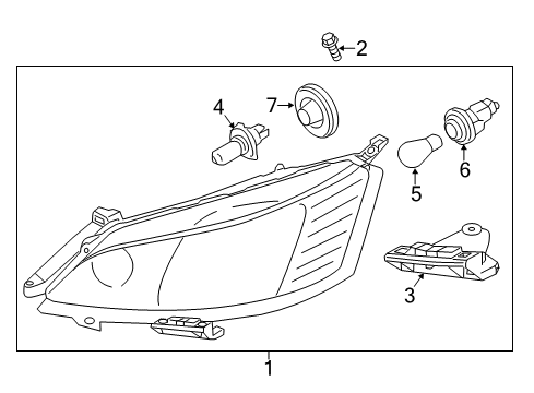 2020 Nissan NV 200 Bulbs Diagram 1