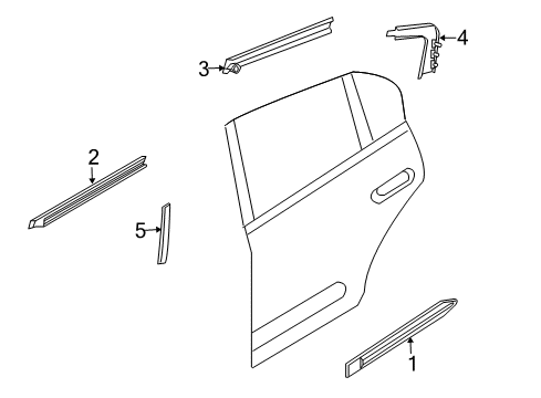 MOULDING-Rear D Diagram for 82872-AL510