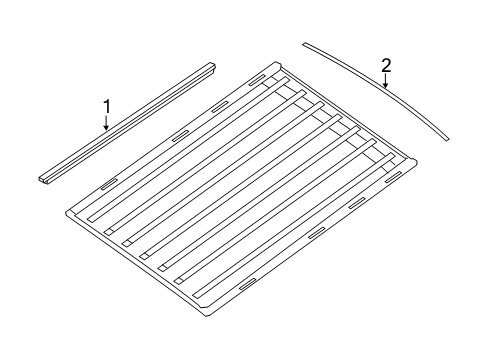 2020 Nissan NV 3500 Exterior Trim - Roof Diagram 3