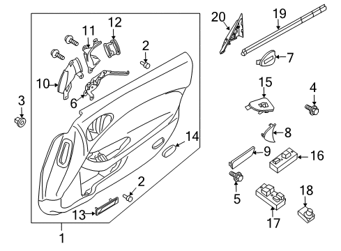 2020 Nissan 370Z Mirrors Diagram 1