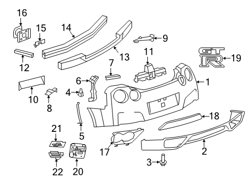 Bumper-Rear-Center Diagram for 85014-JF04H