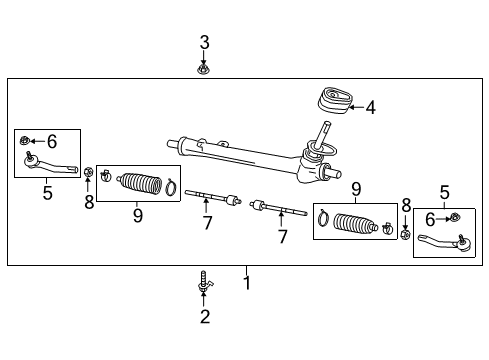 2022 Nissan Leaf Steering Column & Wheel, Steering Gear & Linkage Diagram 2