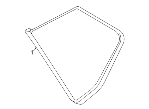 2022 Nissan Rogue Glass & Hardware - Quarter Panel Diagram