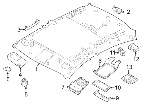 2022 Nissan Altima Interior Trim - Roof Diagram 1