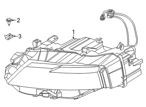 2022 Nissan Rogue Headlamp Components Diagram