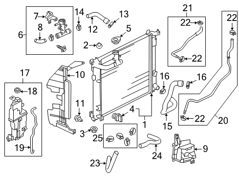Seal-Radiator,LH Diagram for 21499-9KM1A