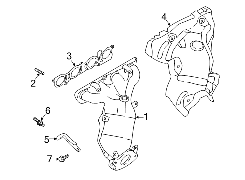 Manifold Assy-Exhaust W/Catalyst Diagram for 140E2-9VB0B