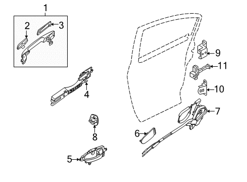 Handle, Outside Diagram for 82606-ZX01A