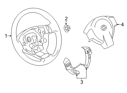 2020 Nissan NV Switch Assembly - Steering Diagram for 25550-9LN0A