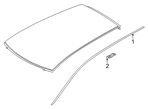 2022 Nissan Leaf Exterior Trim - Roof Diagram