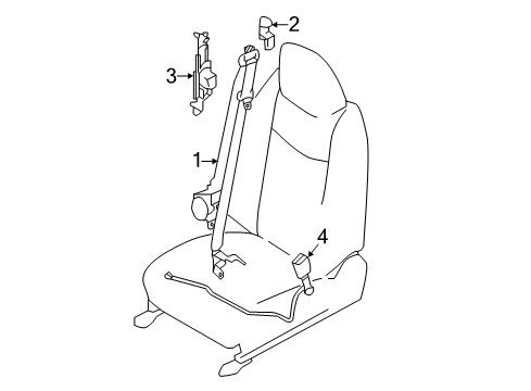 2022 Nissan Leaf Front Seat Belts Diagram