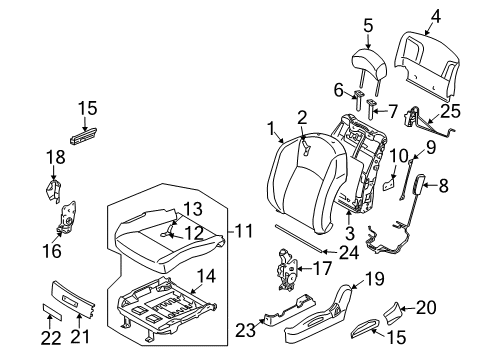 ESCUTCHEON Diagram for 87332-CG001