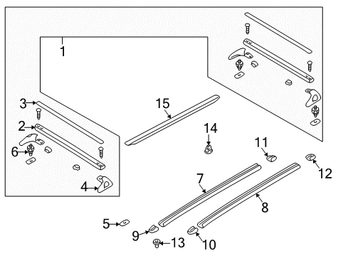 Crossbar Assy Diagram for 73157-2Z300