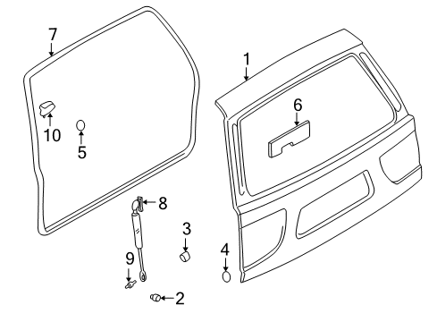 Stay Assembly-Back Door Diagram for 90450-1W502