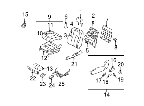 Trim Assembly-Front Diagram for 87370-JK62A