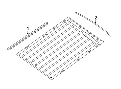 2020 Nissan NV 3500 Exterior Trim - Roof Diagram 1