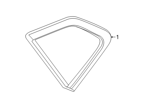 2022 Nissan Rogue Sport Glass & Hardware - Quarter Panel Diagram