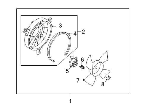 Motor & Fan Assembly Diagram for 21481-CG000