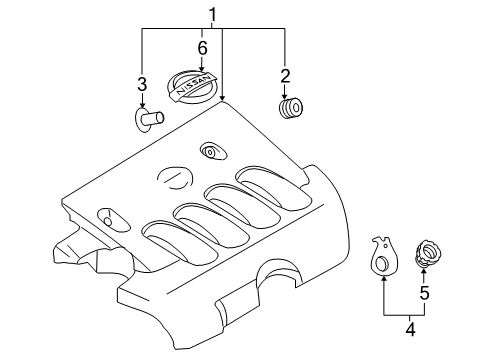 2020 Nissan NV 200 Engine Appearance Cover Diagram