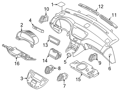 Finisher-Instrument Diagram for 68421-AR200