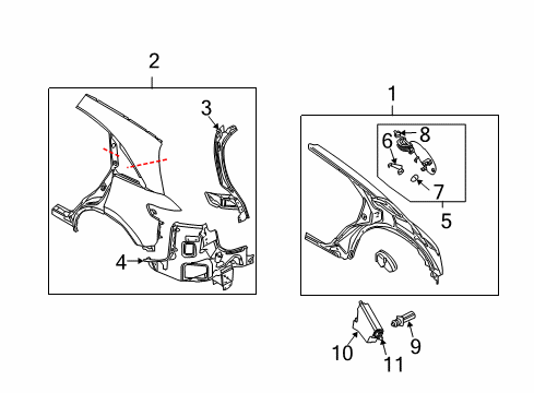 Lock Gas Filler Diagram for 78830-8Y80D