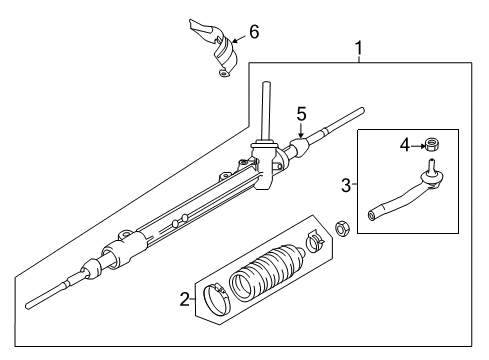 2020 Nissan Rogue Steering Column & Wheel, Steering Gear & Linkage Diagram 3