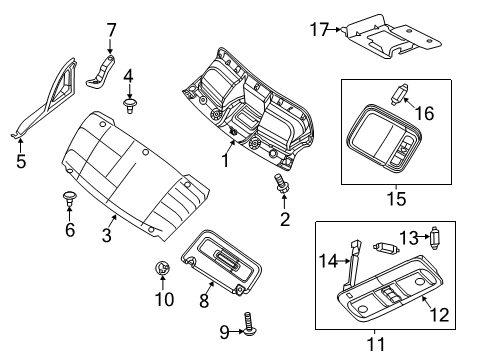 2020 Nissan NV 3500 Interior Trim - Roof Diagram 2