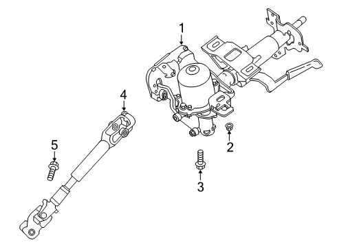 2022 Nissan Leaf Steering Column & Wheel, Steering Gear & Linkage Diagram 4