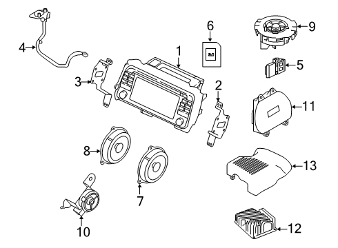 2020 Nissan Kicks RECEVR UNIT-RAD Diagram for 28021-5RW4A