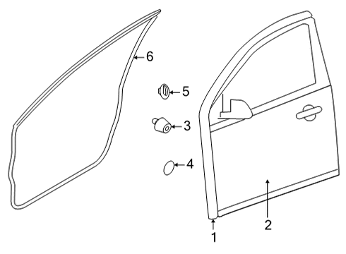 2024 Nissan Versa Door & Components Diagram 1