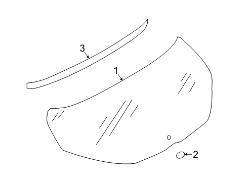 2022 Nissan Kicks Glass - Lift Gate Diagram