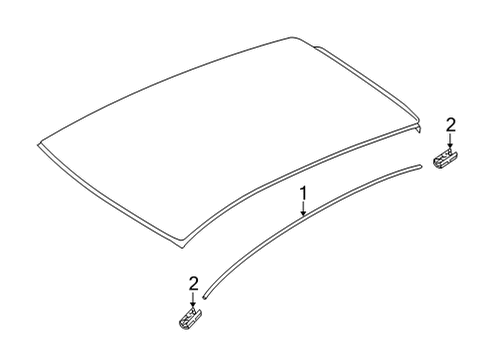 2022 Nissan Versa Exterior Trim - Roof Diagram