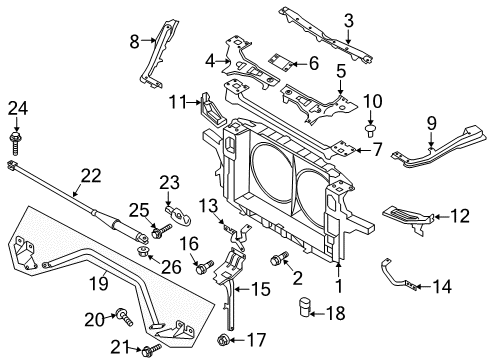 2020 Nissan 370Z Radiator Support Diagram