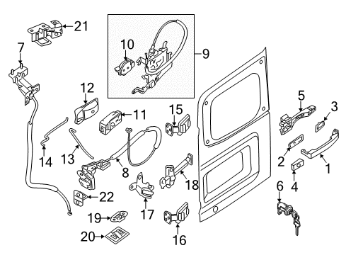 2021 Nissan NV 3500 Cargo Door Diagram 2
