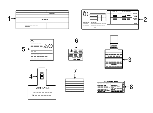 2022 Nissan Leaf Information Labels Diagram