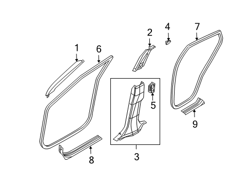 Cap-Pillar Diagram for 76998-CG001