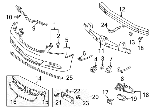 FINISHER-Front Diagram for 62257-EJ70C