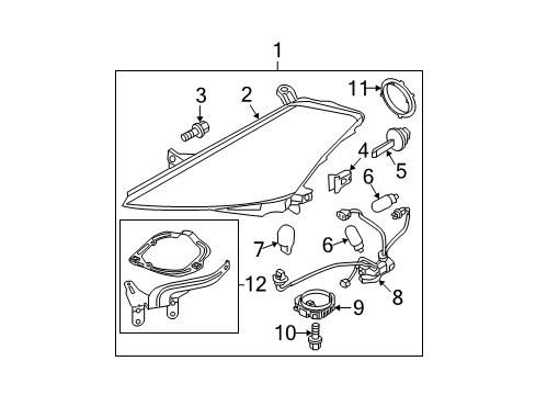Bulb Diagram for 26296-9B903