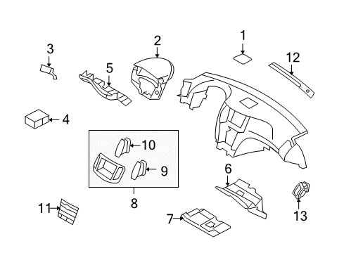 Panel-INSTRUMEN Diagram for 68112-JK60B