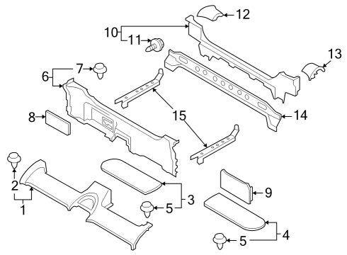 2024 Nissan Z Interior Trim - Quarter Panels Diagram 1
