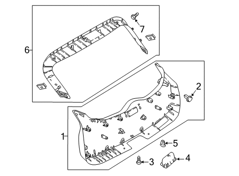 2022 Nissan Rogue Sport Interior Trim - Lift Gate Diagram