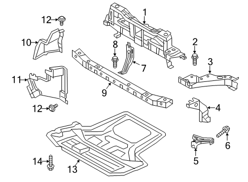 2020 Nissan NV 200 Radiator Support Diagram
