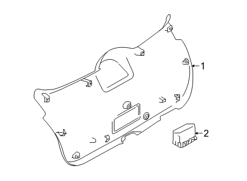 2022 Nissan Kicks Interior Trim - Lift Gate Diagram