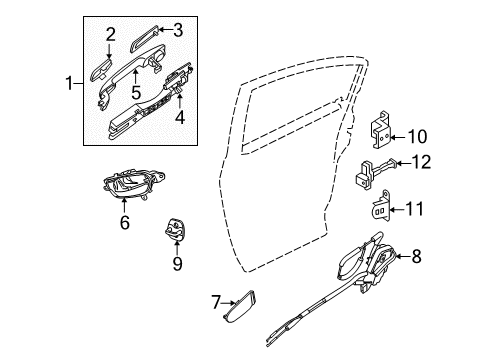 Handle, Outside Diagram for 82607-ZN56D