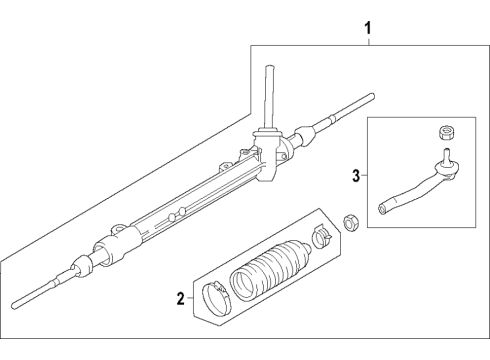 2022 Nissan Rogue Steering Column & Wheel, Steering Gear & Linkage Diagram 3